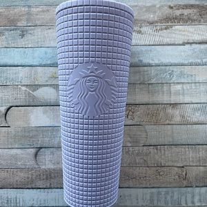 Starbucks lilac grid tumbler NWT venti size